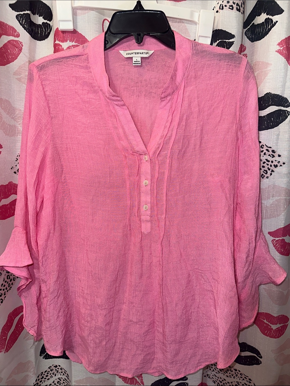 Counterparts Bright Pink Lightweight Tunic Blouse
